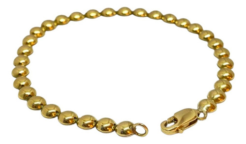 Pulsera Media Bolitas De Oro Amarillo 18k 7,1gr Po561