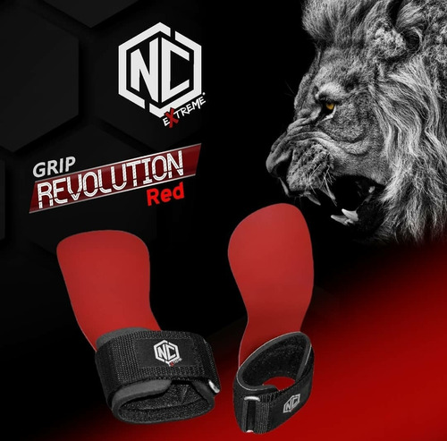 Imagem 2 de 5 de Luva Hand Grip Cross Training Fit Vermelha Palmar Nc Extreme