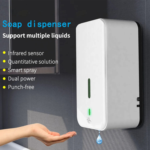 1500 Ml Menos Dispensador De Jabón Con Sensor Ir, Se Monta