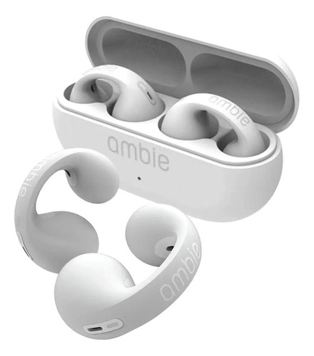 Fone De Ouvido Ambie Bluetooth Sem Fio Earcuffs Esportivo Cor Branco