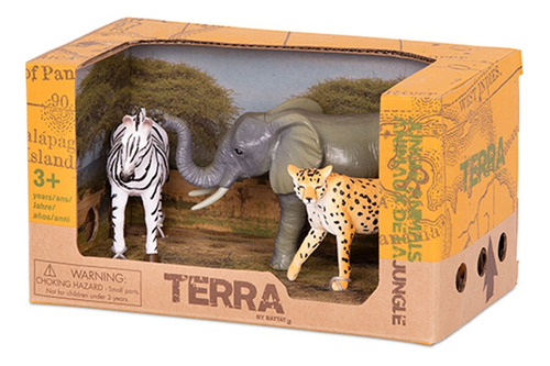 Animales De La Jungla: Chita, Cebra Y Elefante.