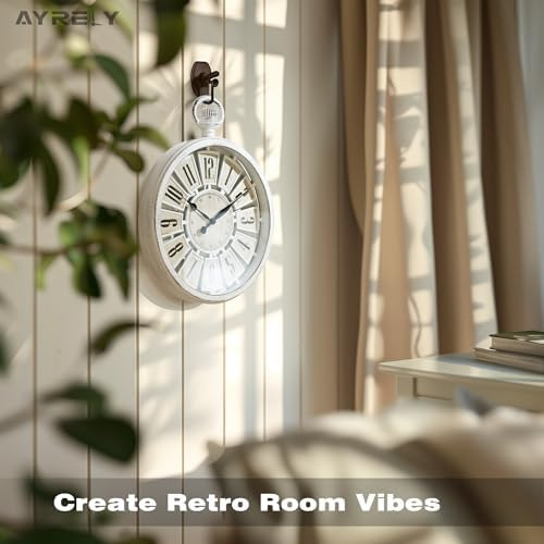 Reloj De Pared Redondo Vintage, Estilo Retro Antiguo, Funcio