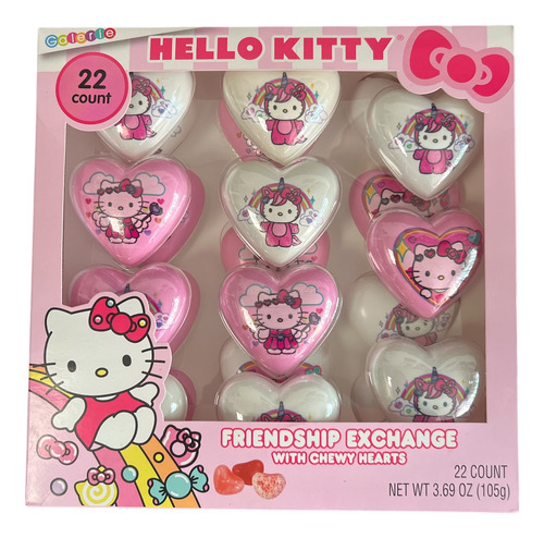 Set De Regalo Dulces Hello Kitty 22 Corazones Coleccionables