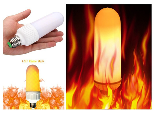 Lâmpada Led Luz Efeito Chama Tocha De Fogo 7w (bivolt) #