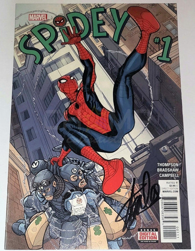 Comic Firmado Stan Lee Spidey #1 Spider Man Autografo Marvel