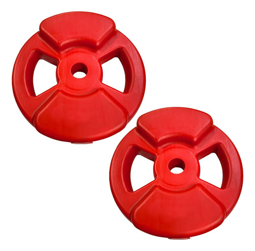 2 Discos Pvc 7kg Tipo Body Pesas Con Agarre 30mm Gym P