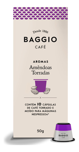 Café Cápsulas Baggio Aroma 10 Unidades Amêndoas Torradas