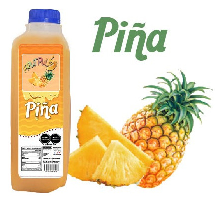Pulpa De Piña Con Fruta Natural (rendimiento 8l)
