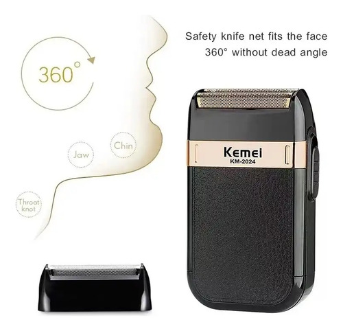 Afeitadora Eléctrica Kemei Para Barba Profesional Resistente