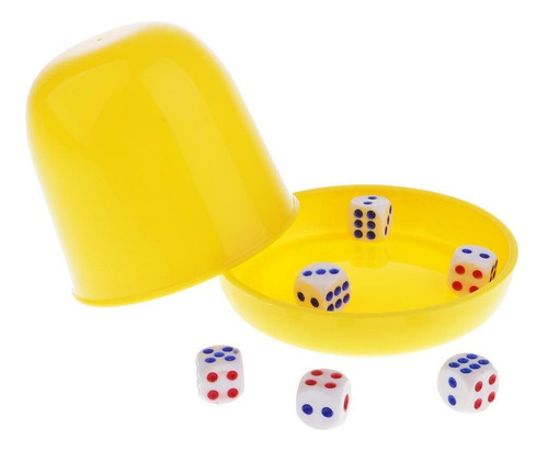 Copa De Dados De Juego De Casino Amarillo