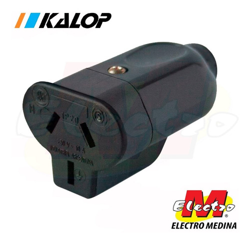 Toma Corriente Hembra 10a Kh K3 Bipolar Kalop Electro Medina