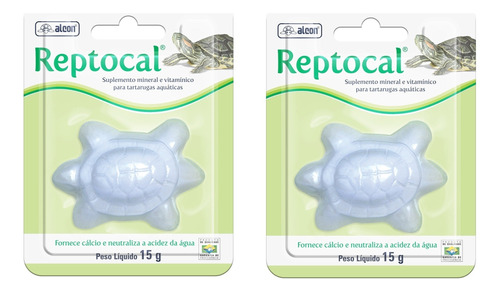 Reptocal Suplemento Mineral P/ Tartarugas Aquáticas 15g X2