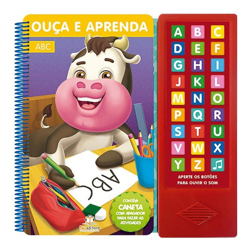 Coleção Escreva E Apague Sonoro Ouça E Aprenda - Alfabeto + Números, De Cristina Klein., Vol. 2. Editorial Blu Editora, Capa Mole Em Português