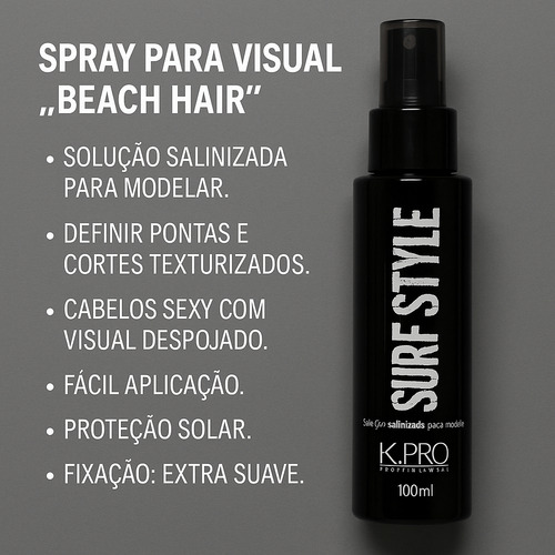 Kpro - Surf Style Spray 100ml - Finalizador Efeito Praia