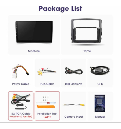 Radio Cz Android Carplay 2+32 Mitsubishi Montero 2008-2019