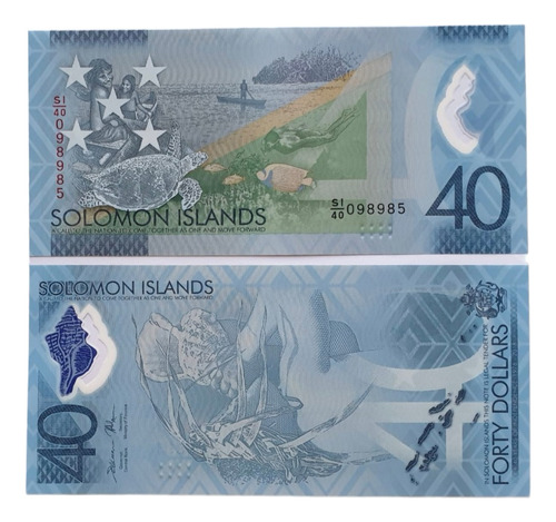 Billetes Mundiales : Salomon Islas 40 Dolares  Año 2018 