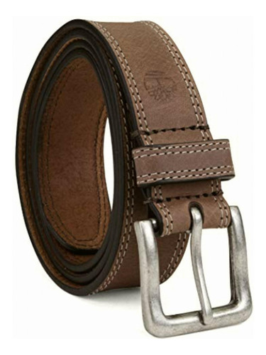 Timberland Men's 35mm Boot Leather Belt, Dark Brown, 36 Color Café Oscuro (stitched)