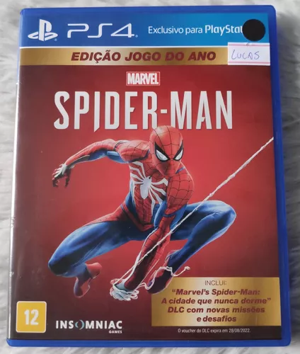 Jogo Ps4 Marvels Spider-man Jogo Do Ano Br Midia Fisica