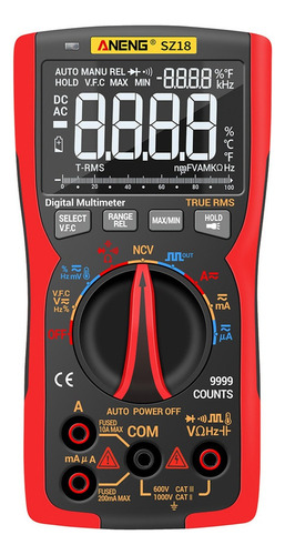 Aneng Sz18 Multímetro Digital 9999 Contagens T-rms Lc