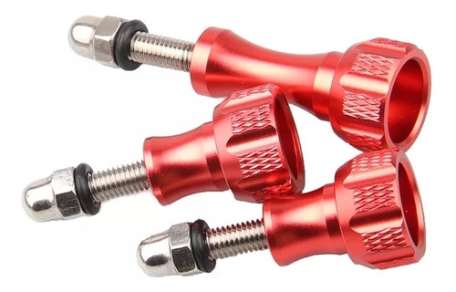 Set X 3 Tornillos De Aluminio Rojos For Gopro &  Action Cam