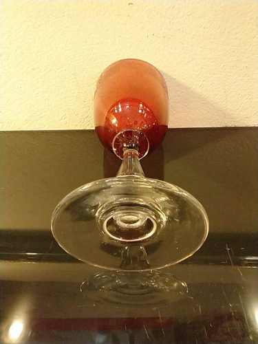 Imagen 6 de 6 de Antigua Copa De Colección Rubí Grabada Al Ácido