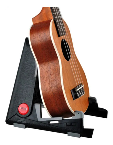 Soporte de suelo para bajo guitarra Aroma Ags 01, color negro