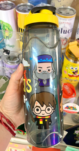 Termo De Plástico Harry Potter 870 Ml Nuevo Multicolor
