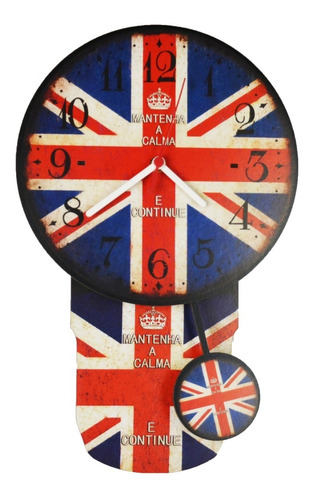 Relógio Pendulo Londres London Inglaterra Keep Calm England