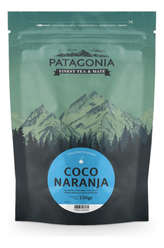 Yerba Mate Patagonia Compuesta X 150g Coco Naranja 