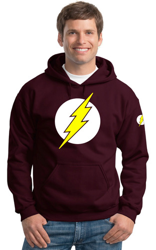 Sudadera Capucha Flash Super Heroe Liga De La Justicia Msi