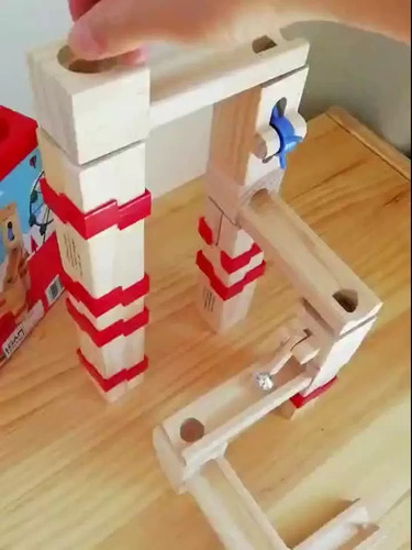 Circuito De Bolitas De Madera Juguete Didáctico Montessori