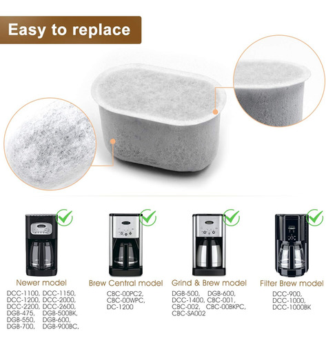 Paquete De 12 Filtros De Agua De Carbón Compatibles Con Cuis