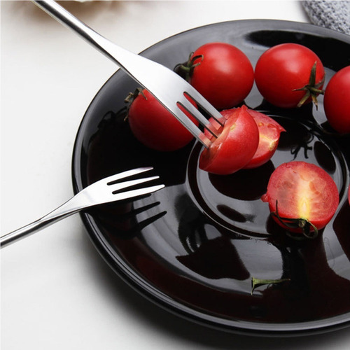 (b) Tenedores Para Fondue De Acero Inoxidable, Mango De Plás