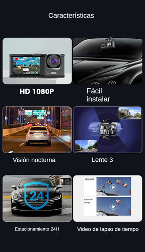 Cámara Para Automovli 3 1080p Dash Cam Camara Led Para