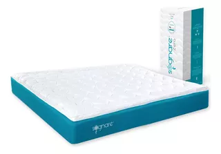 Sognare® Colchón Zero Tamaño King Size Con Memory Foam Color Blanco/azul