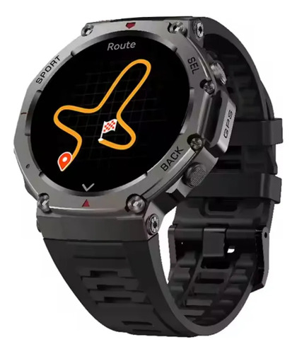 Smartwatch Dm58 Negro Gps Integrado Sumergible Amoled Reloj Negro Negro Gris Grafito