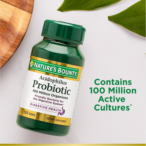 Suplemento Nature's Bounty Acidophilus Probiotic 100 Unidade