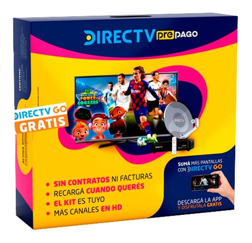 Kit Direct Tv Pre Pago Hd Incluye Cable Hdmi Auto-instalable