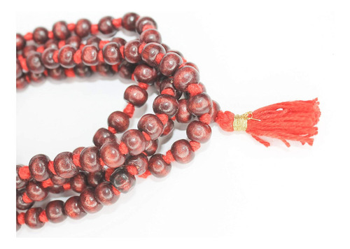 Perlas Is4a De Madera Roja Natural De Palisandro Japa Mala 1