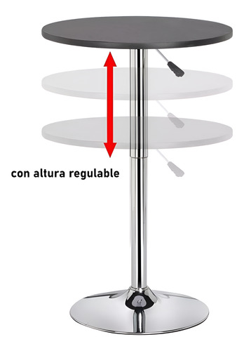 Pack X2 Mesa Bar Altura Ajustable 60x93cm Mesa De Bar