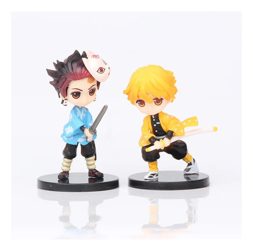 Kit 6 Bonecos Action Figure Demon Slayer Kimetsu No Yaiba