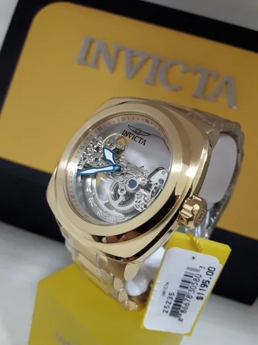 Invicta Aviator 25235 Plaque Ouro Corda Manual Parcelamento sem