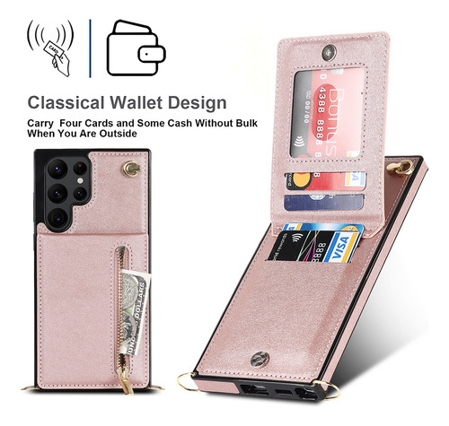 Para Samsung Galaxy S22 S21 Note20 Ultra Funda Cartera
