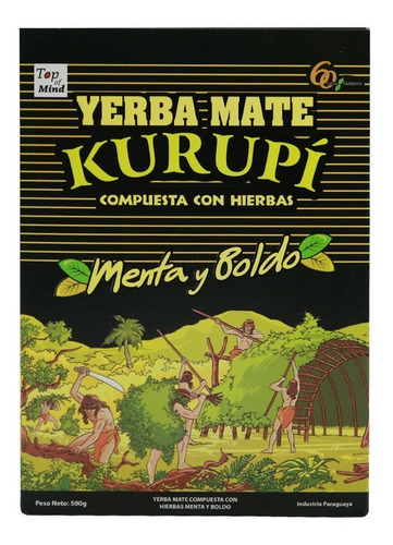 Imagem 2 de 4 de Erva Para Tereré Sabor Menta E Boldo 500 Gramas - Kurupí