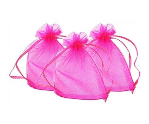 Bolsa De Organza Fucsia 10 X 15  (10 Unidades) 