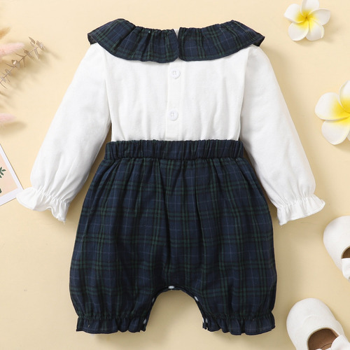 Mameluco Conjunto Sólido Cómodo Y A La Moda Para Bebés Azul Oscuro 9-12 M