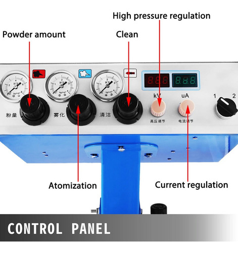 Imagen 3 de 9 de Máquina Pintura Polvo Electrostática C. Tanque Pistola 50w