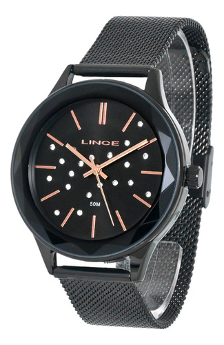 Relogio Lince Feminino Preto Social Analógico Lrn4782l40