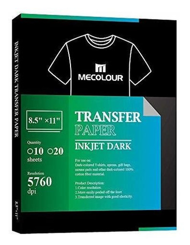 Mecolour Inkjet Iron On Transfer Paper 20 Hojas Para Tela Os