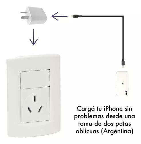 Cargador Usb C 20w - Patas Argentinas - Compatible iPhone 15